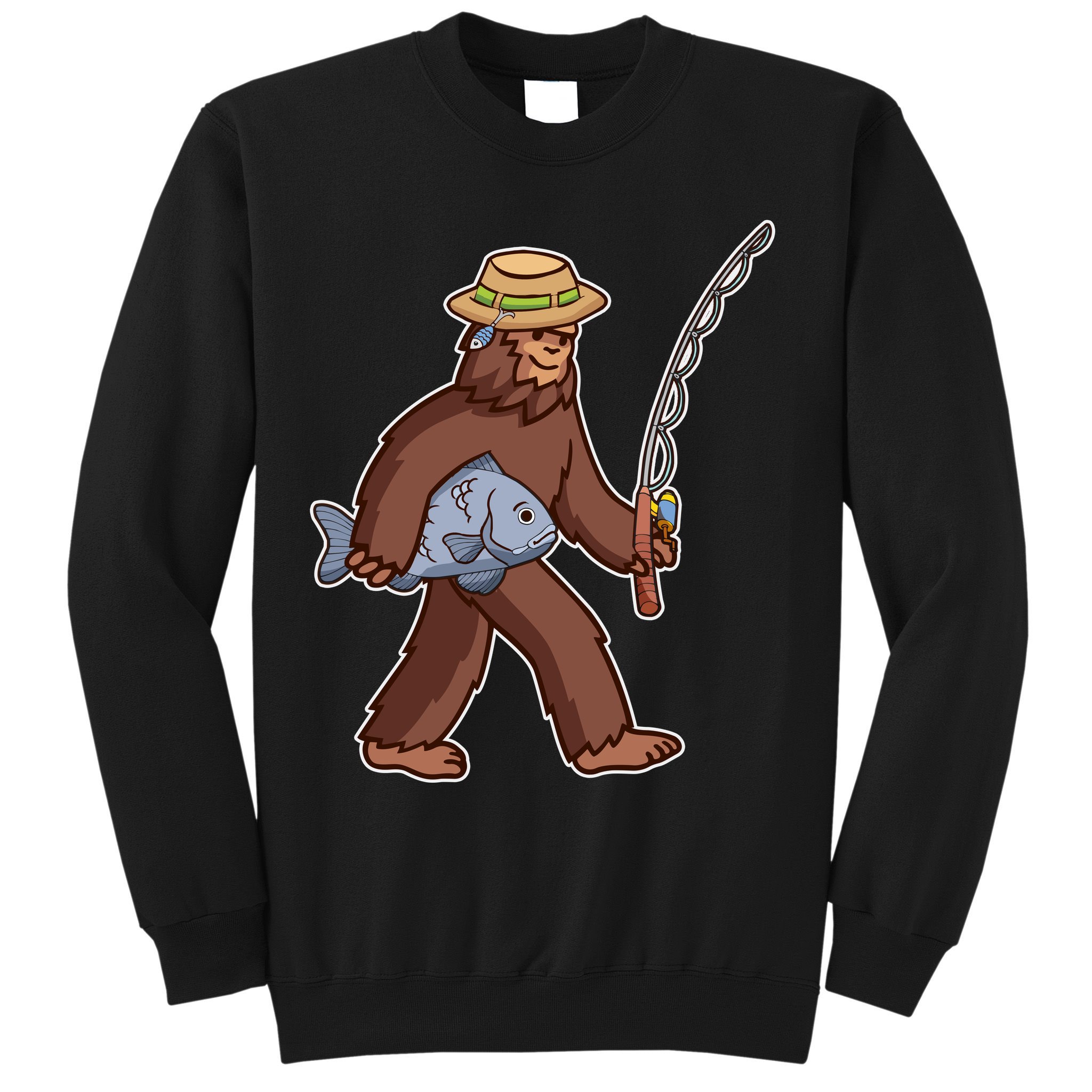 Sasquatch Gone Fishing Sweatshirt