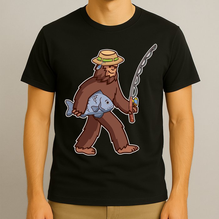 Sasquatch Gone Fishing T-Shirt