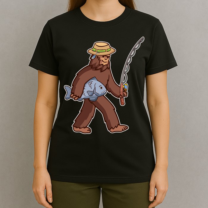 Sasquatch Gone Fishing T-Shirt