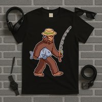 Sasquatch Gone Fishing T-Shirt