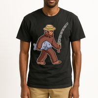 Sasquatch Gone Fishing Tall T-Shirt