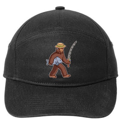 Sasquatch Gone Fishing 7-Panel Snapback Hat