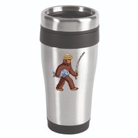 Sasquatch Gone Fishing 16oz Travel Tumbler