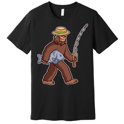 Sasquatch Gone Fishing Premium T-Shirt