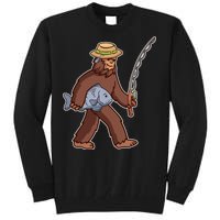 Sasquatch Gone Fishing Tall Sweatshirt