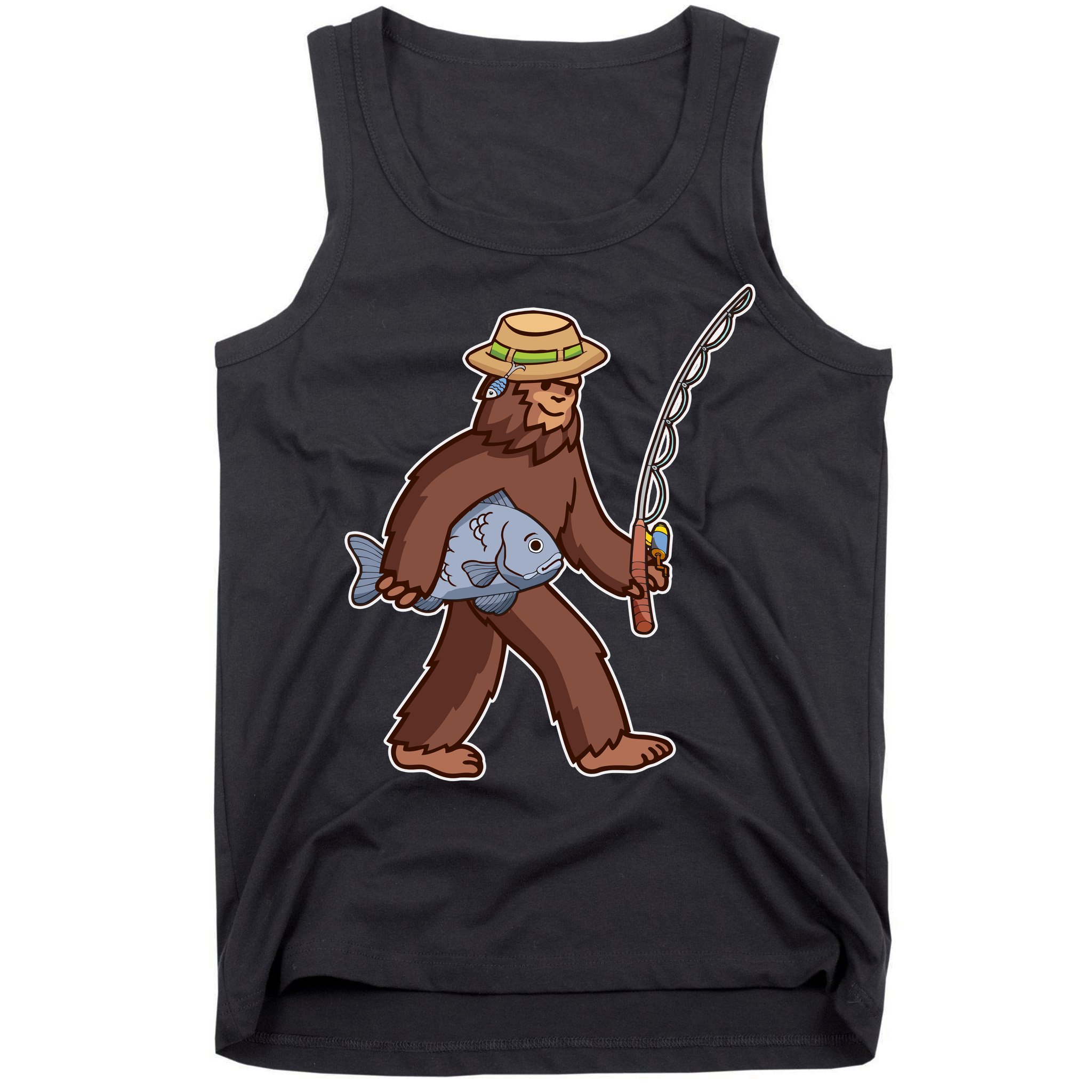 Sasquatch Gone Fishing Tank Top