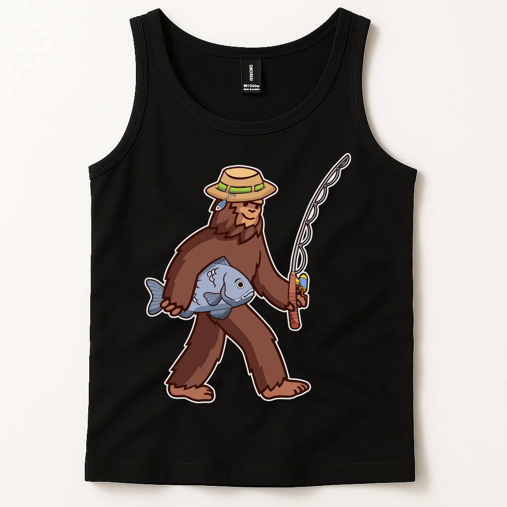 Sasquatch Gone Fishing Tank Top