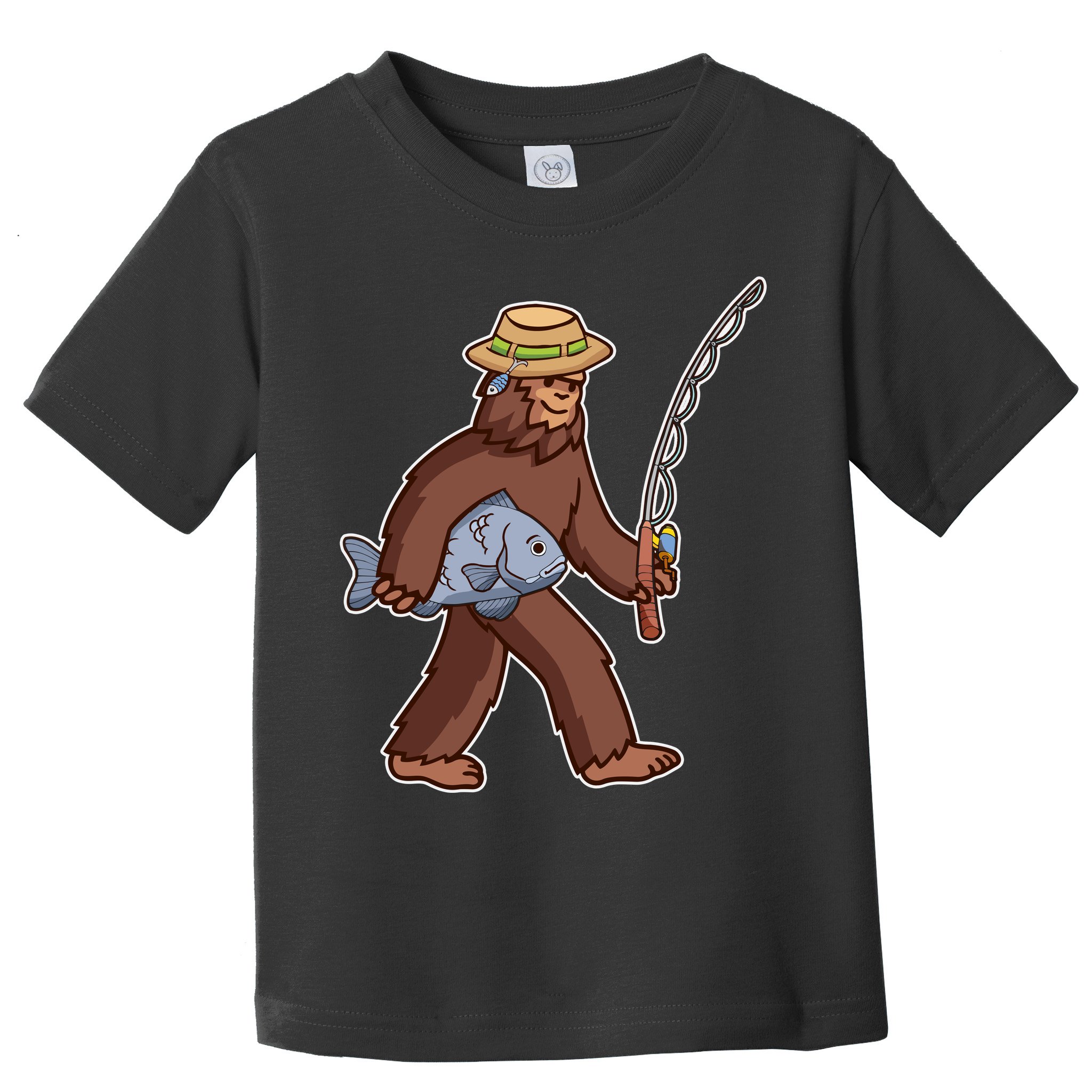Sasquatch Gone Fishing Toddler T-Shirt