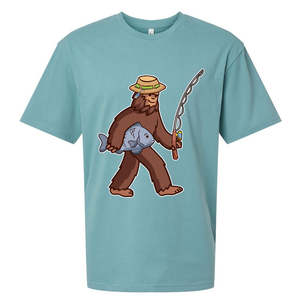 Sasquatch Gone Fishing Sueded Cloud Jersey T-Shirt