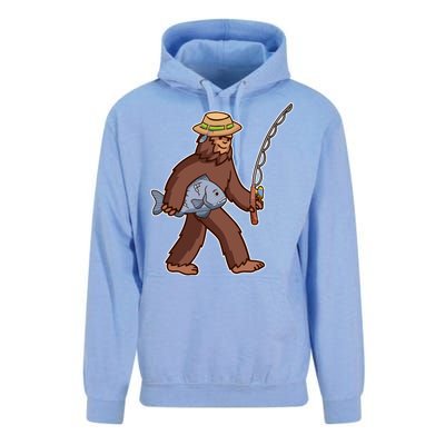 Sasquatch Gone Fishing Unisex Surf Hoodie