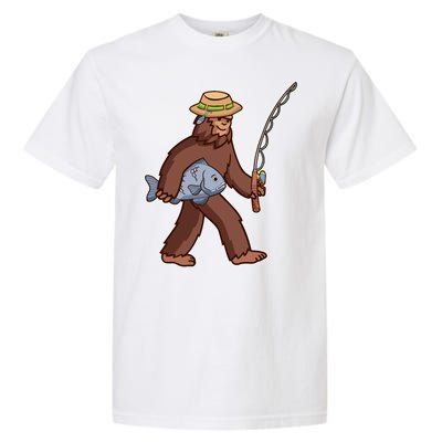 Sasquatch Gone Fishing Garment-Dyed Heavyweight T-Shirt