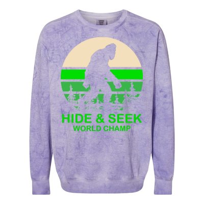 Sasquatch Hide And Seek World Champion Colorblast Crewneck Sweatshirt