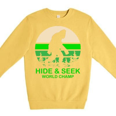 Sasquatch Hide And Seek World Champion Premium Crewneck Sweatshirt