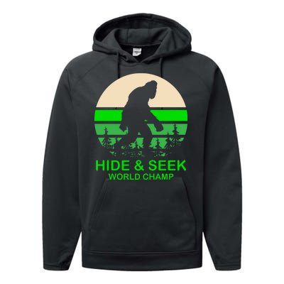 Sasquatch Hide And Seek World Champion Performance Fleece Hoodie