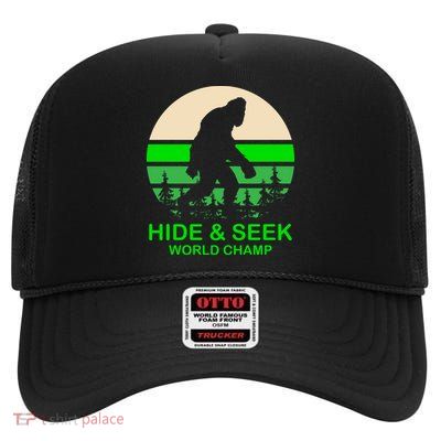 Sasquatch Hide And Seek World Champion High Crown Mesh Back Trucker Hat