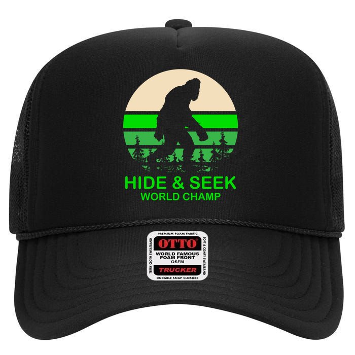 Sasquatch Hide And Seek World Champion High Crown Mesh Back Trucker Hat