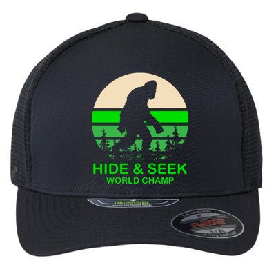 Sasquatch Hide And Seek World Champion Flexfit Unipanel Trucker Cap