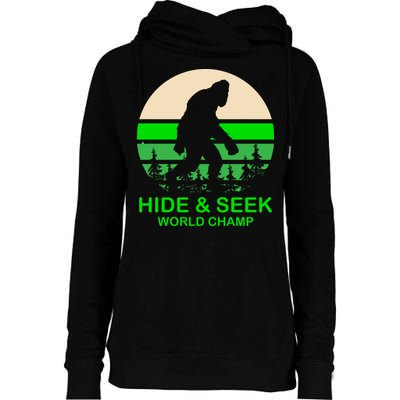 Sasquatch Hide And Seek World Champion Womens Funnel Neck Pullover Hood