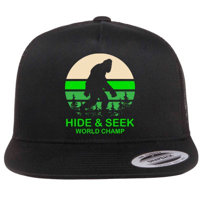 Sasquatch Hide And Seek World Champion Flat Bill Trucker Hat