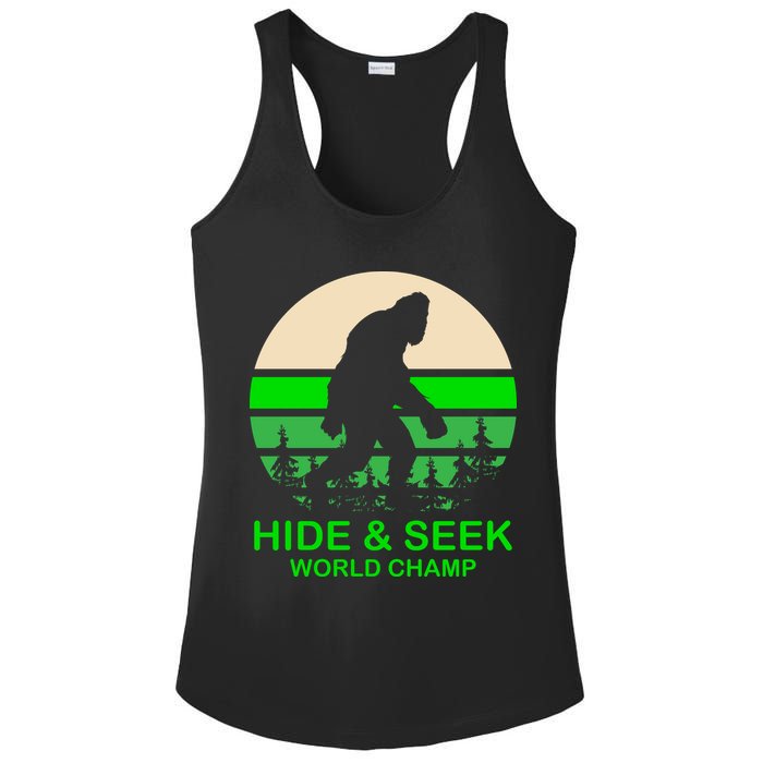 Sasquatch Hide And Seek World Champion Ladies PosiCharge Competitor Racerback Tank