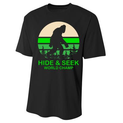 Sasquatch Hide And Seek World Champion Performance Sprint T-Shirt