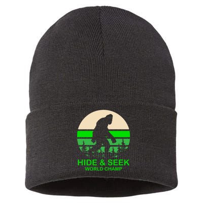 Sasquatch Hide And Seek World Champion Sustainable Knit Beanie