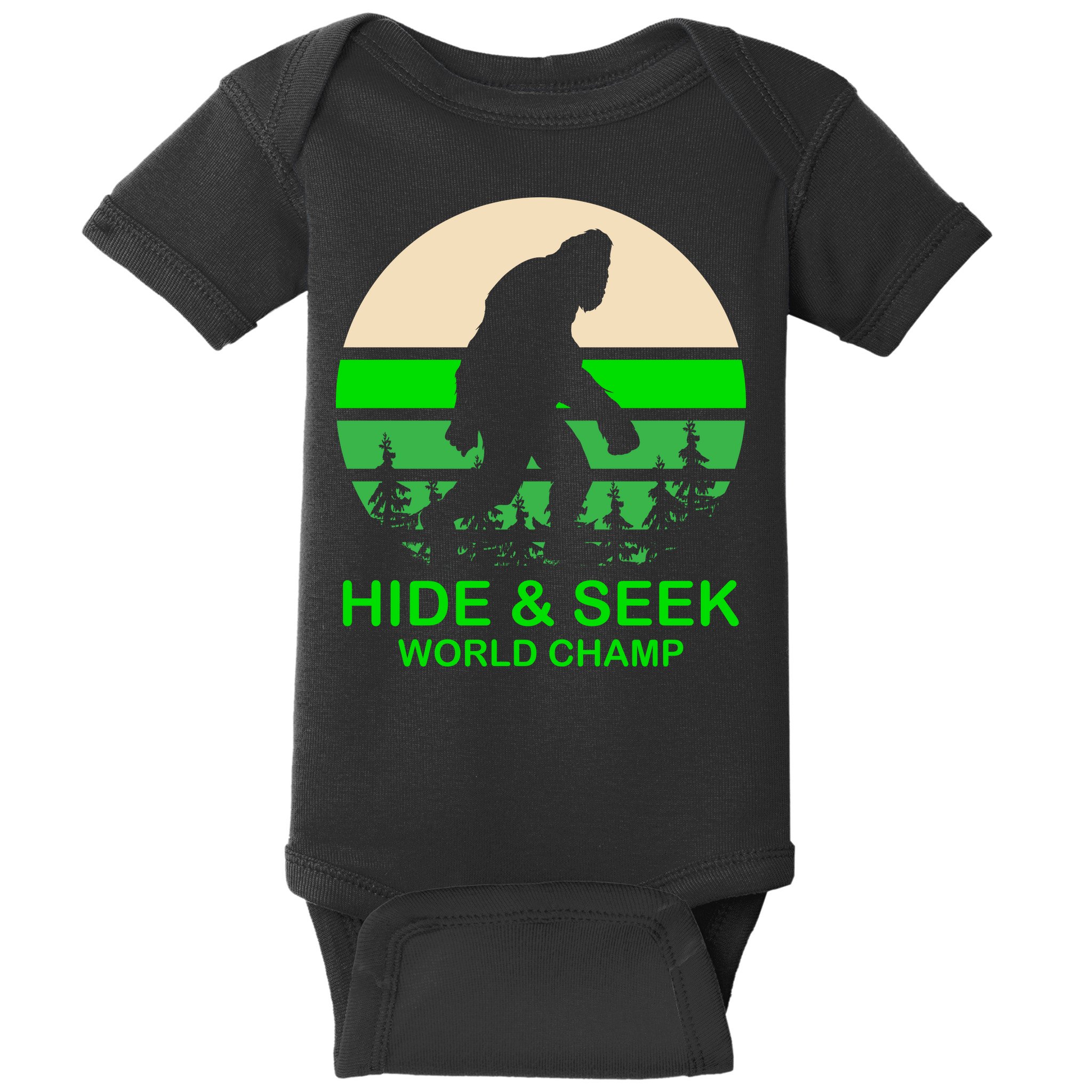 Sasquatch Hide And Seek World Champion Baby Bodysuit