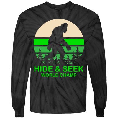 Sasquatch Hide And Seek World Champion Tie-Dye Long Sleeve Shirt