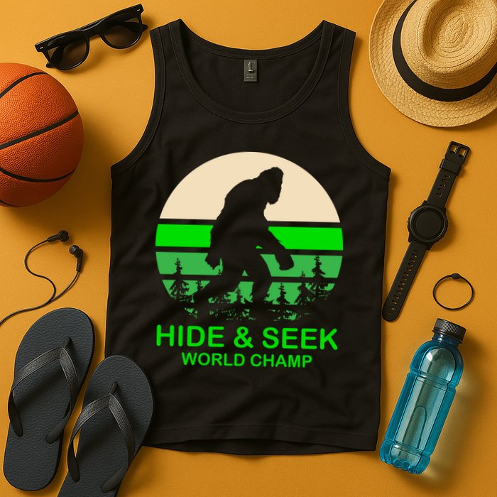 Sasquatch Hide And Seek World Champion Tank Top