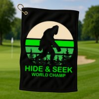 Sasquatch Hide And Seek World Champion Golf Towel