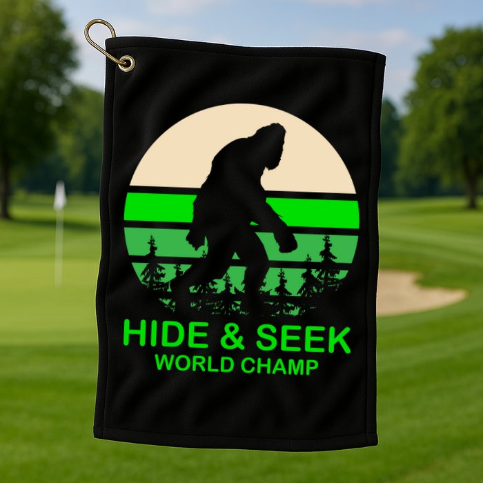 Sasquatch Hide And Seek World Champion Golf Towel