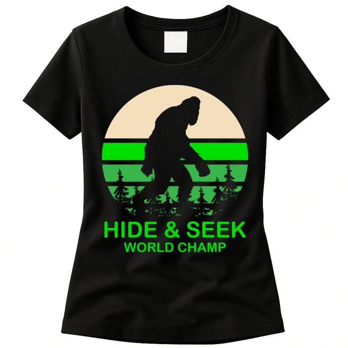 Sasquatch Hide And Seek World Champion Womens T-Shirt