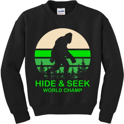 Sasquatch Hide And Seek World Champion Kids Sweatshirt