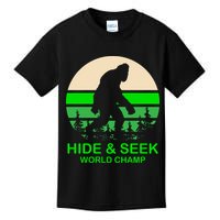 Sasquatch Hide And Seek World Champion Kids T-Shirt
