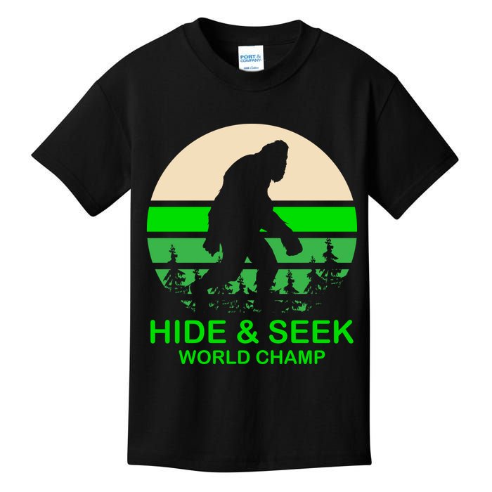 Sasquatch Hide And Seek World Champion Kids T-Shirt