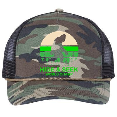 Sasquatch Hide And Seek World Champion Retro Rope Trucker Hat Cap