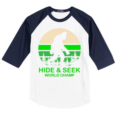 Sasquatch Hide And Seek World Champion Baseball Sleeve Shirt