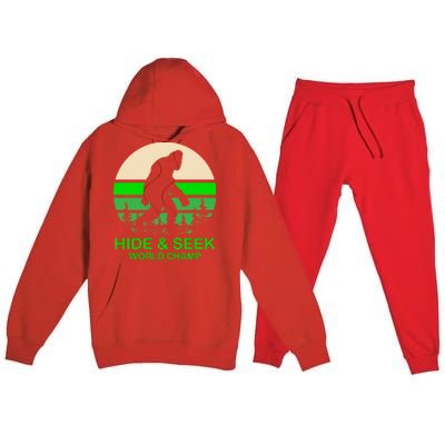 Sasquatch Hide And Seek World Champion Premium Hooded Sweatsuit Set