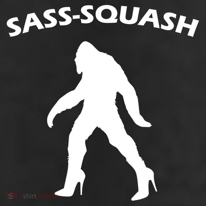 Sass-Squash Sassy Sasquatch Bigfoot 7 Panel Mesh Trucker Snapback Hat