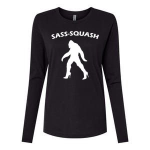 Sass-Squash Sassy Sasquatch Bigfoot Womens Cotton Relaxed Long Sleeve T-Shirt