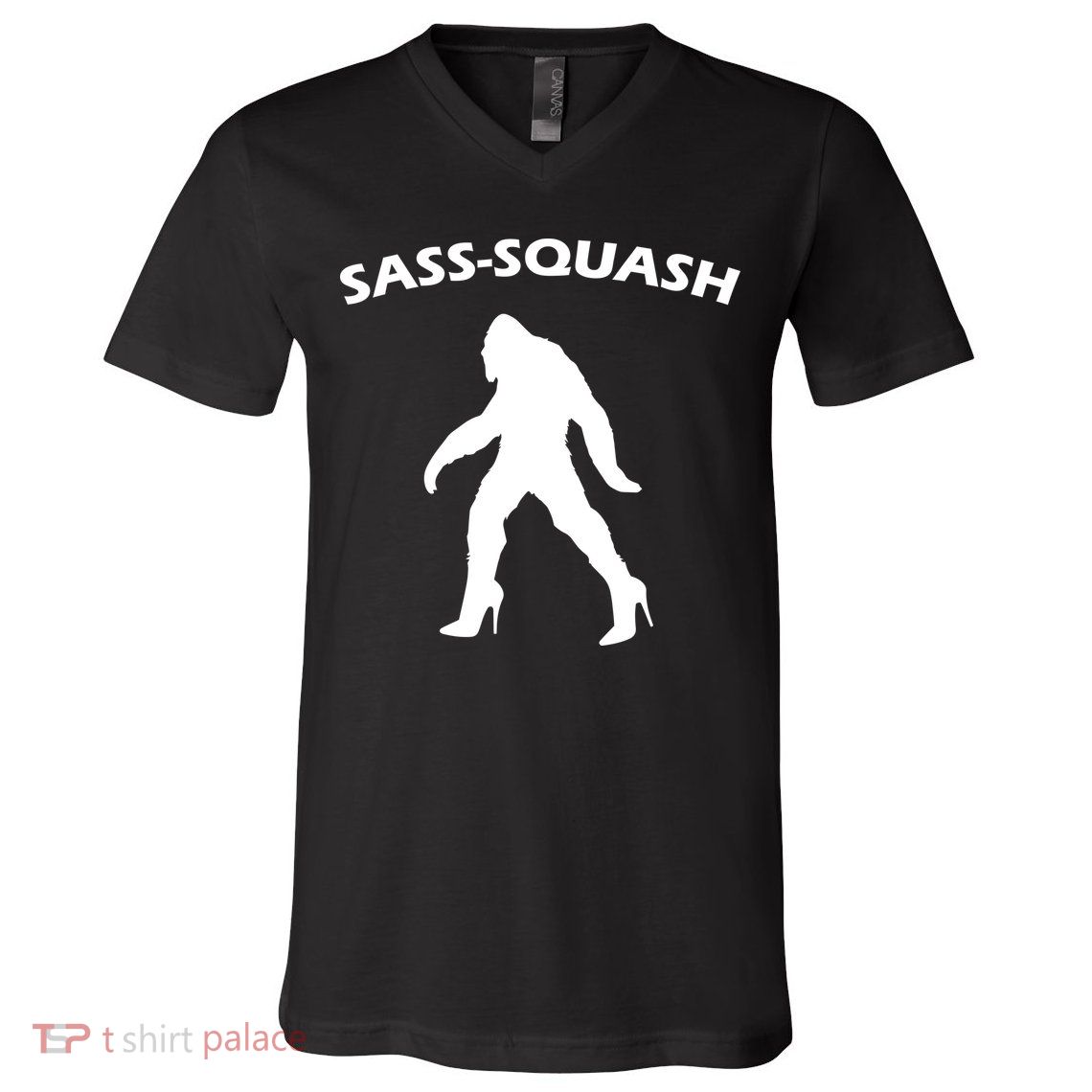Sass-Squash Sassy Sasquatch Bigfoot V-Neck T-Shirt