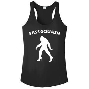 Sass-Squash Sassy Sasquatch Bigfoot Ladies PosiCharge Competitor Racerback Tank