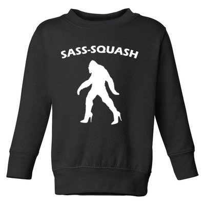 Sass-Squash Sassy Sasquatch Bigfoot Toddler Sweatshirt