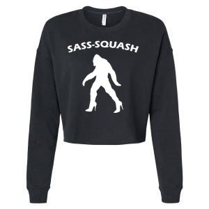 Sass-Squash Sassy Sasquatch Bigfoot Cropped Pullover Crew