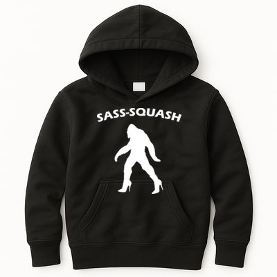 Sass-Squash Sassy Sasquatch Bigfoot Kids Hoodie