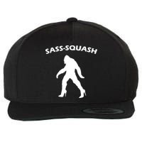 Sass-Squash Sassy Sasquatch Bigfoot Wool Snapback Cap