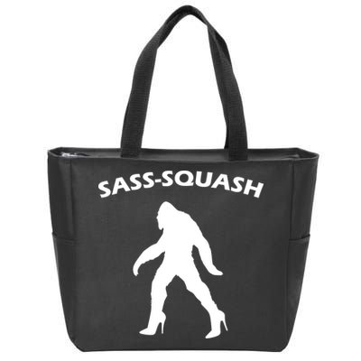 Sass-Squash Sassy Sasquatch Bigfoot Zip Tote Bag