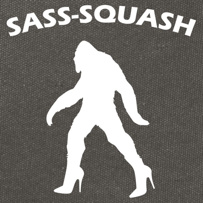 Sass-Squash Sassy Sasquatch Bigfoot Cotton Canvas Backpack