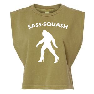 Sass-Squash Sassy Sasquatch Bigfoot Garment-Dyed Women's Muscle Tee