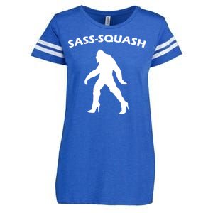 Sass-Squash Sassy Sasquatch Bigfoot Enza Ladies Jersey Football T-Shirt